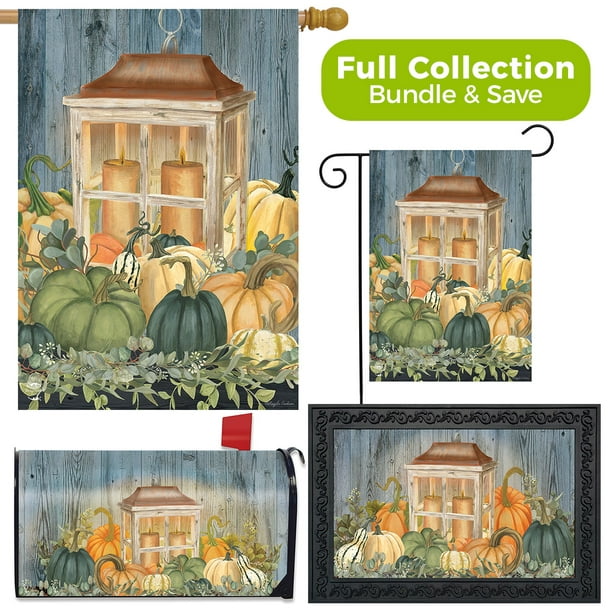 Briarwood Lane Autumn's Glow Lantern Farmhouse Doormat Fall Pumpkins Indoor Outdoor 18 x 30 